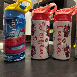 Personalized cartoon Kids water bottle tumbler  12oz