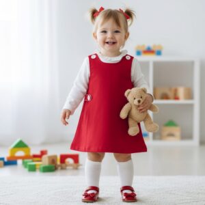 Red Corduroy Dress