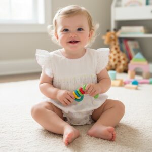Girls Pastel Swiss Dot Bubble