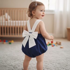 Navy Woven Girl Bubble