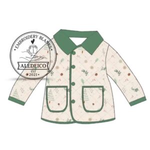 Pre-Order Quilted Green Print Jacket