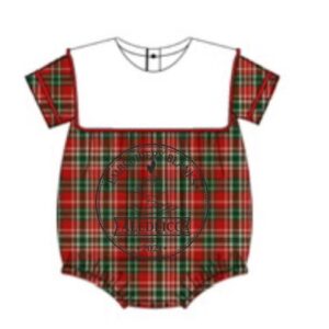 Pre-Order Red Plaid Boy Bubble